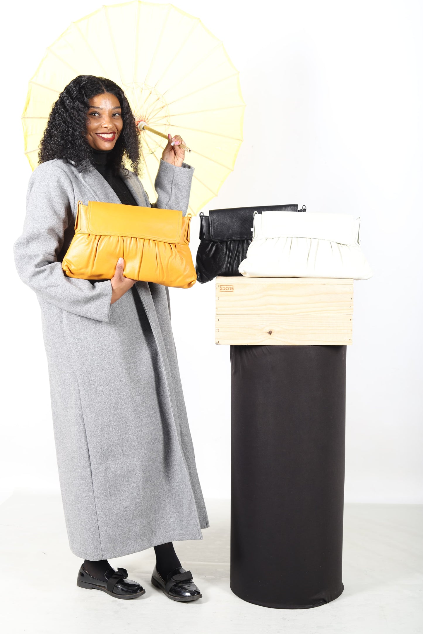 Flip clutch bag