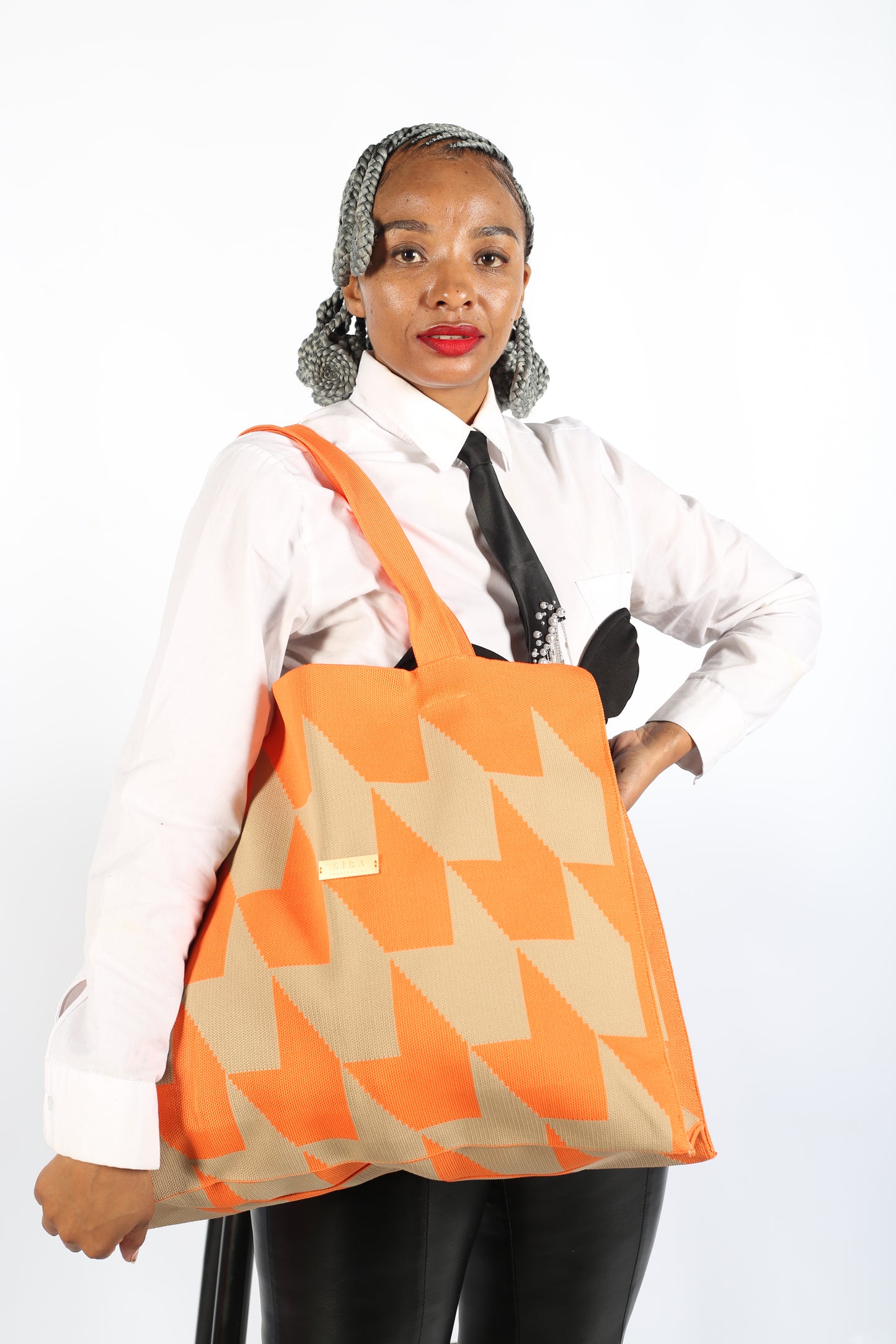 Siba Collections SC Arrow Knit Tote
