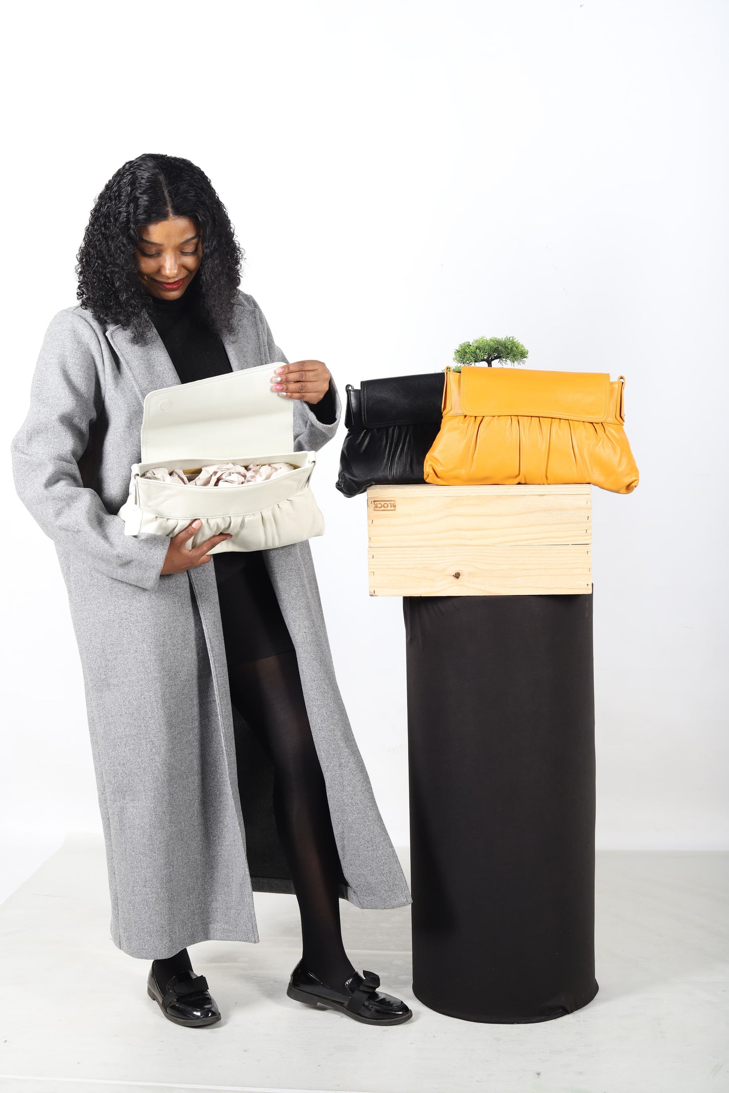 Flip clutch bag