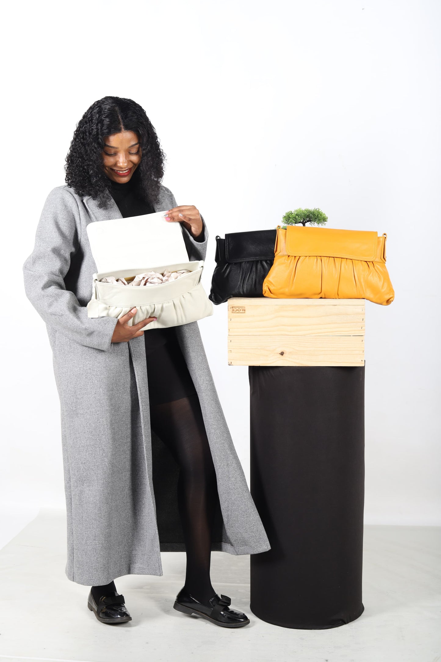 Flip clutch bag