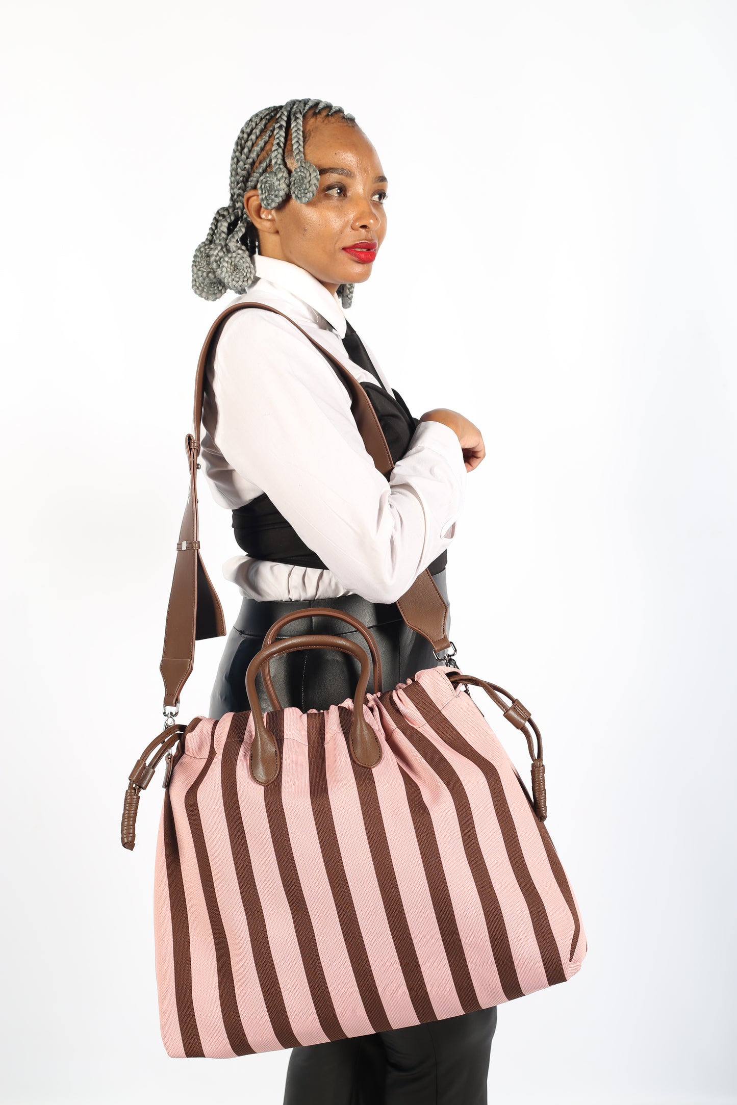 *Siba Collections SC Stripe Cinch Tote