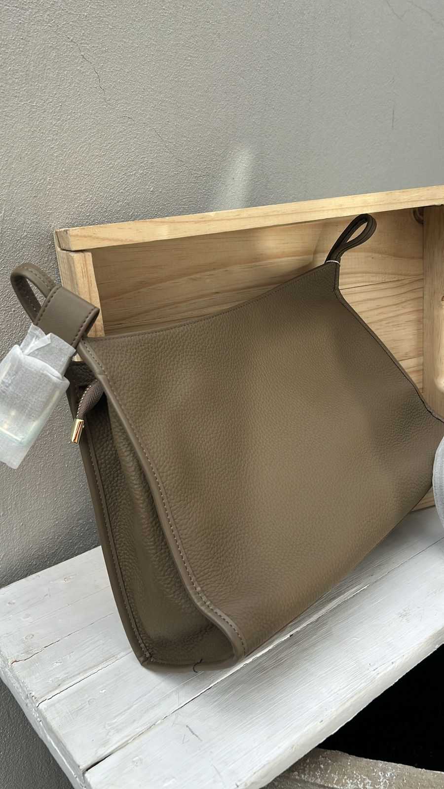 Beige Classic mini leather tote