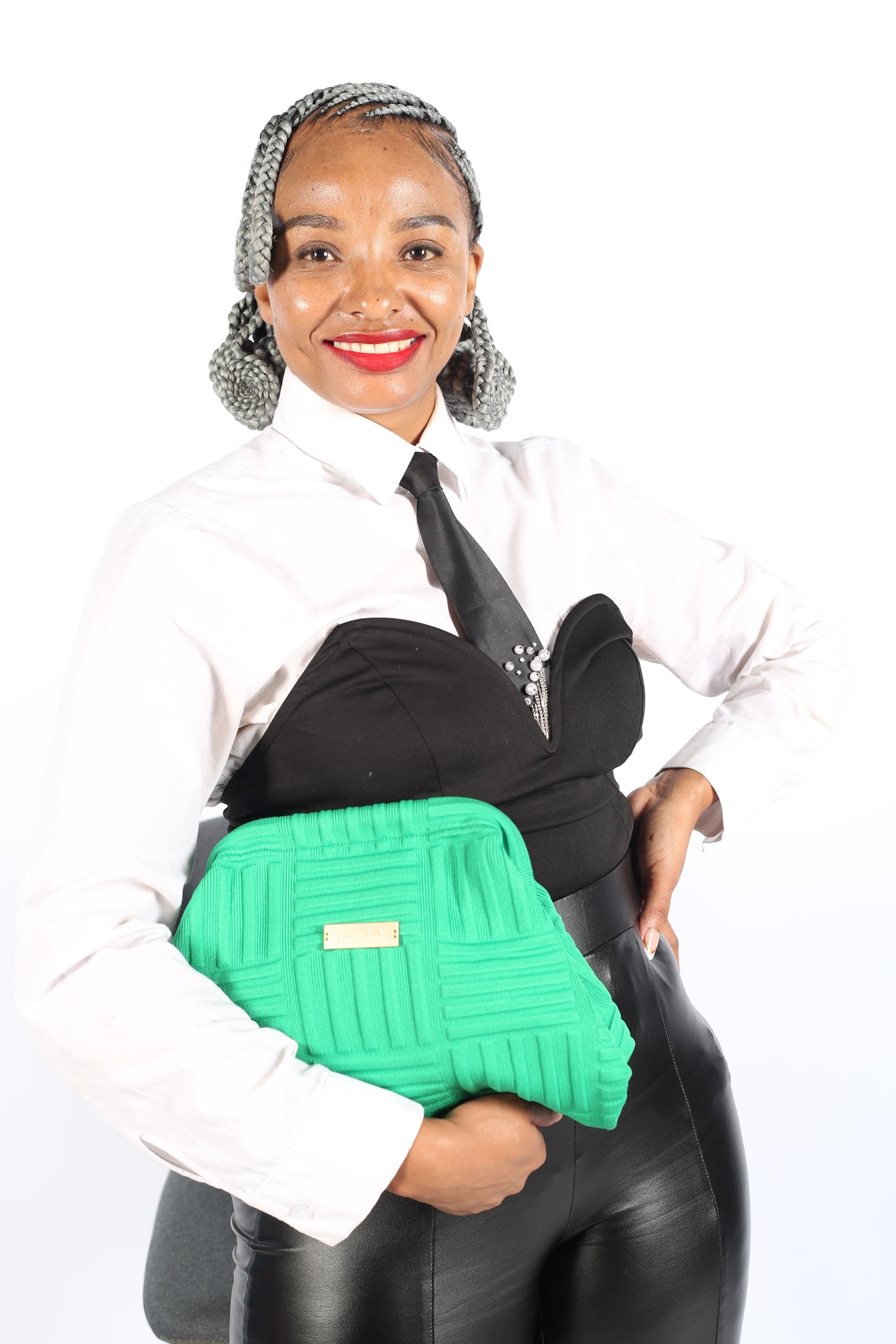 Siba Collections SC Textured Emerald Clutch