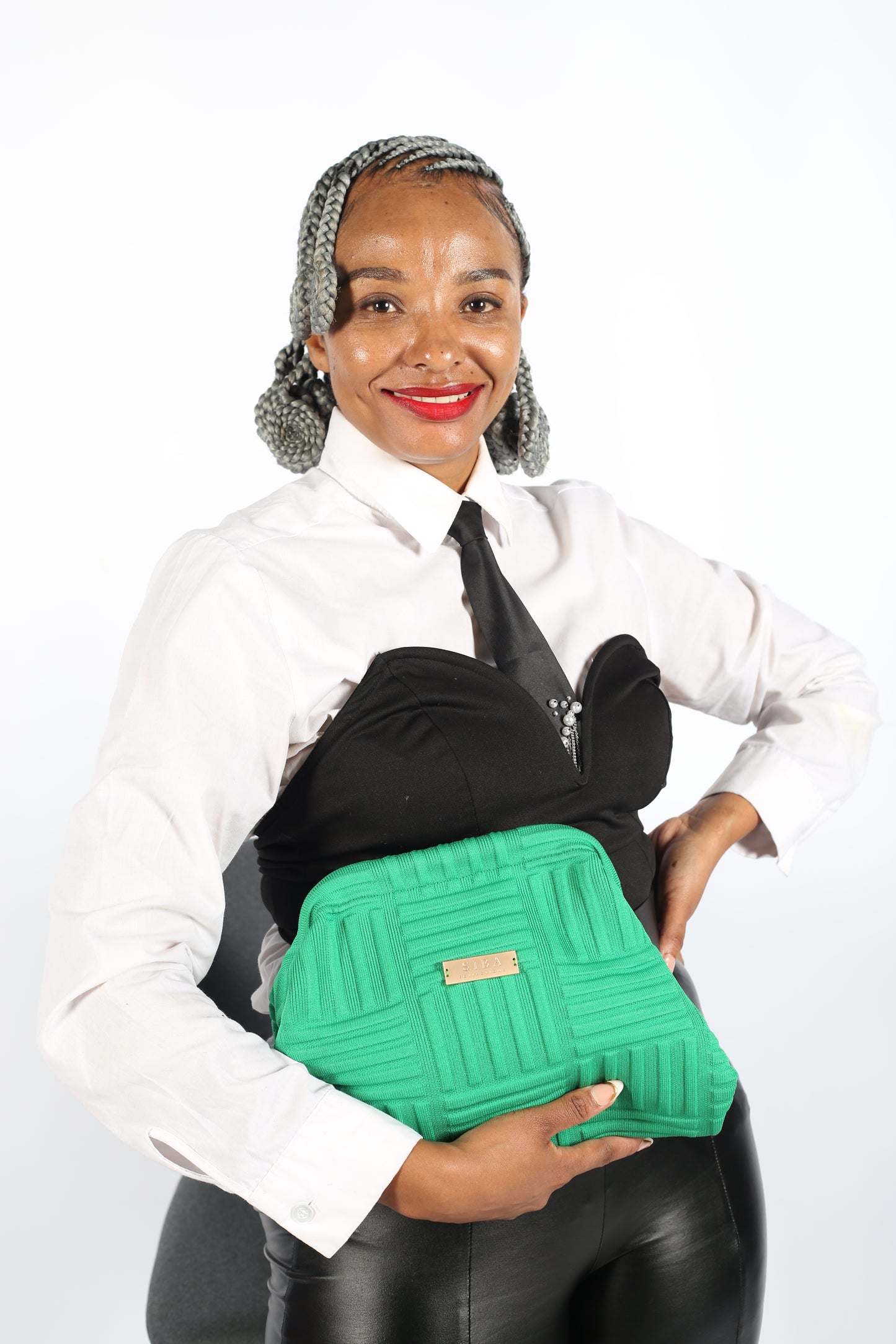 Siba Collections SC Textured Emerald Clutch