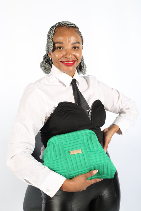 Siba Collections SC Textured Emerald Clutch