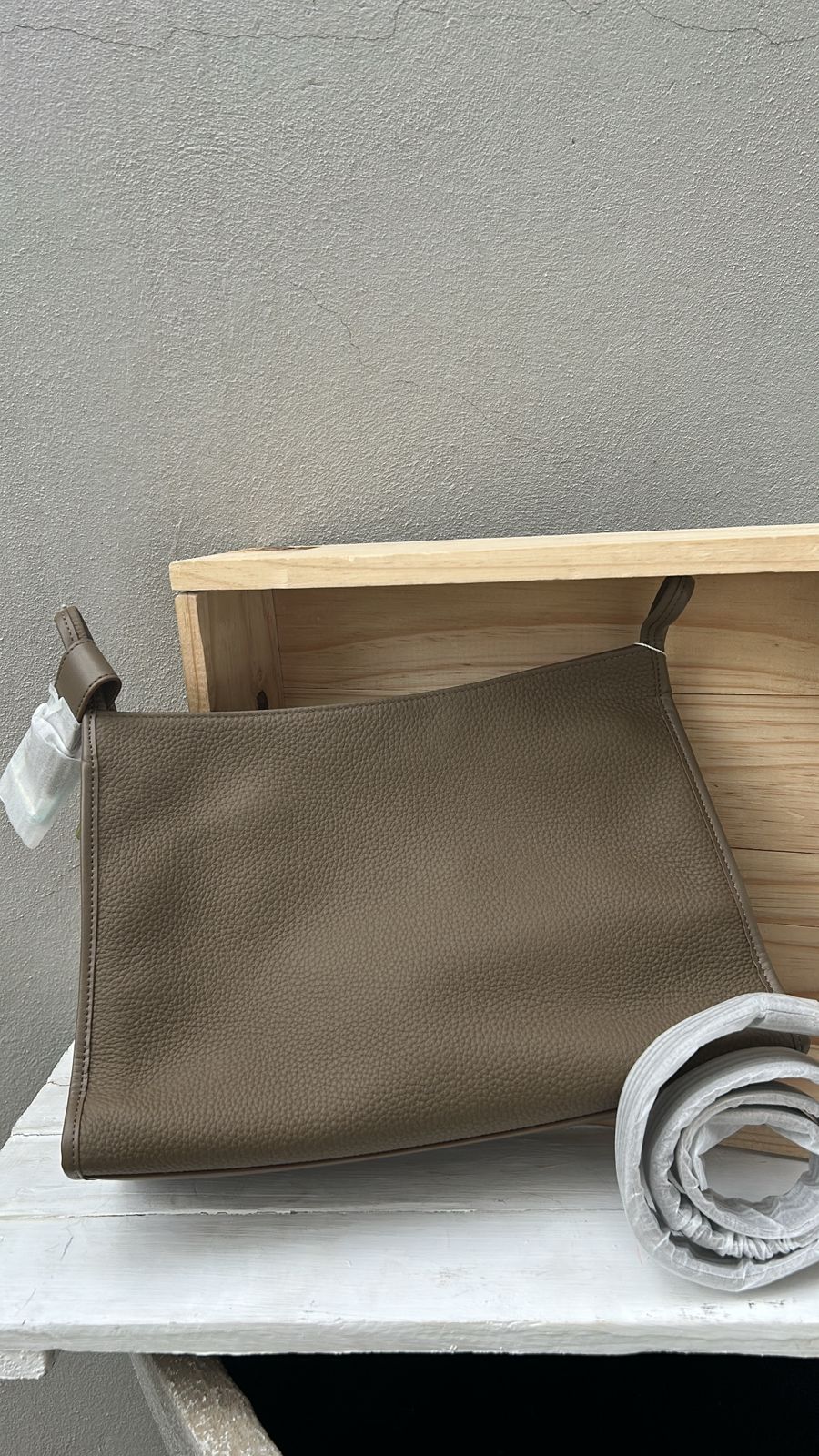 Beige Classic mini leather tote