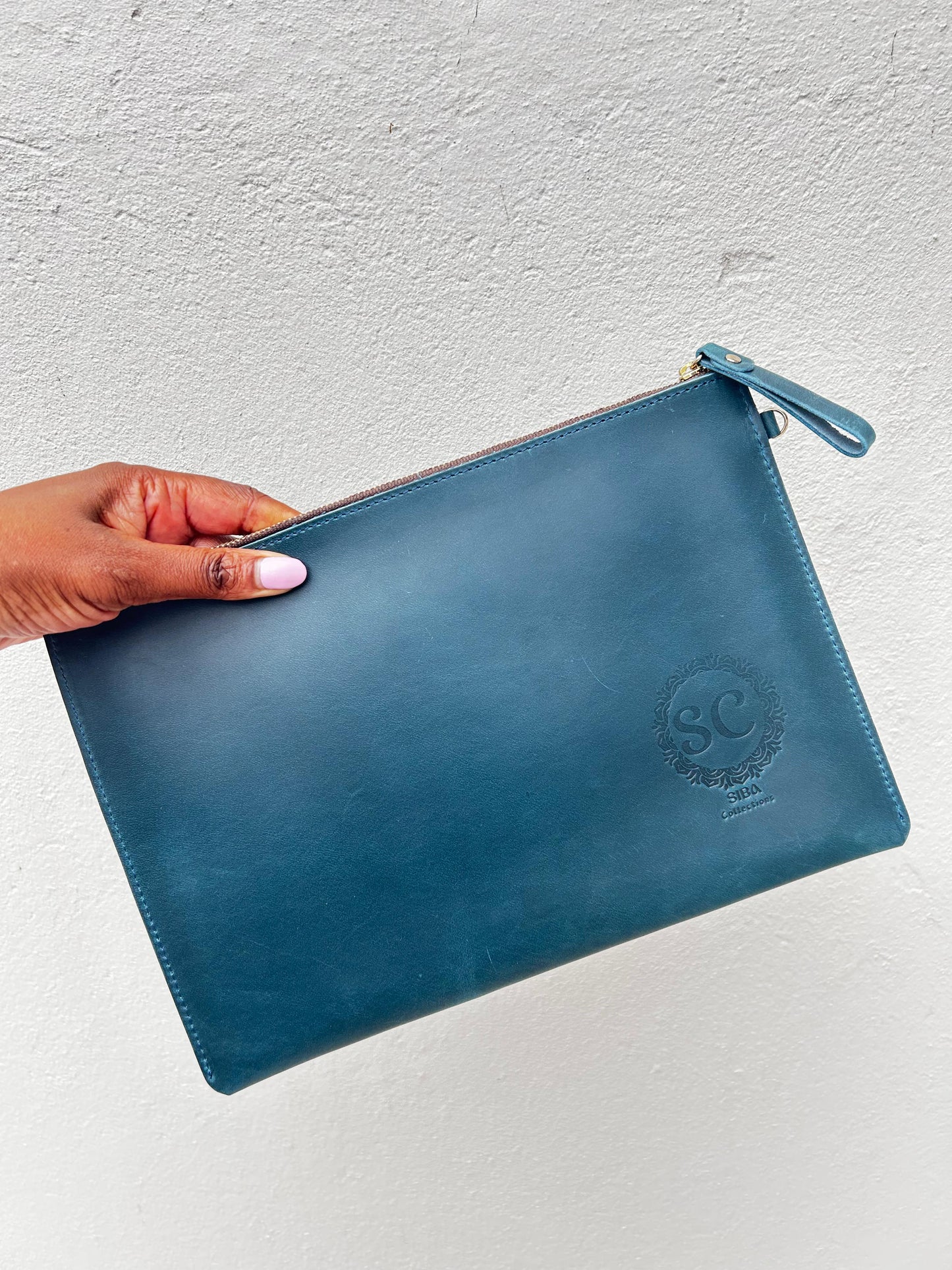 Siba Collections SC Signature Leather Clutch