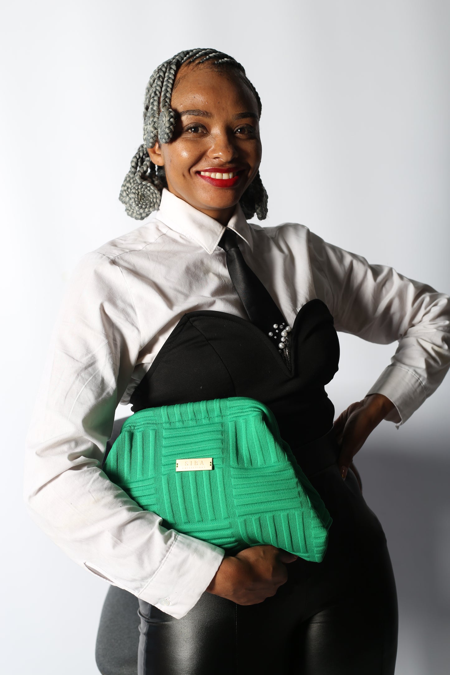 Siba Collections SC Textured Emerald Clutch