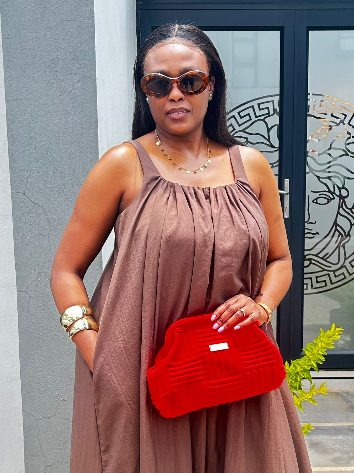 Siba Collections SC Textured Emerald Clutch