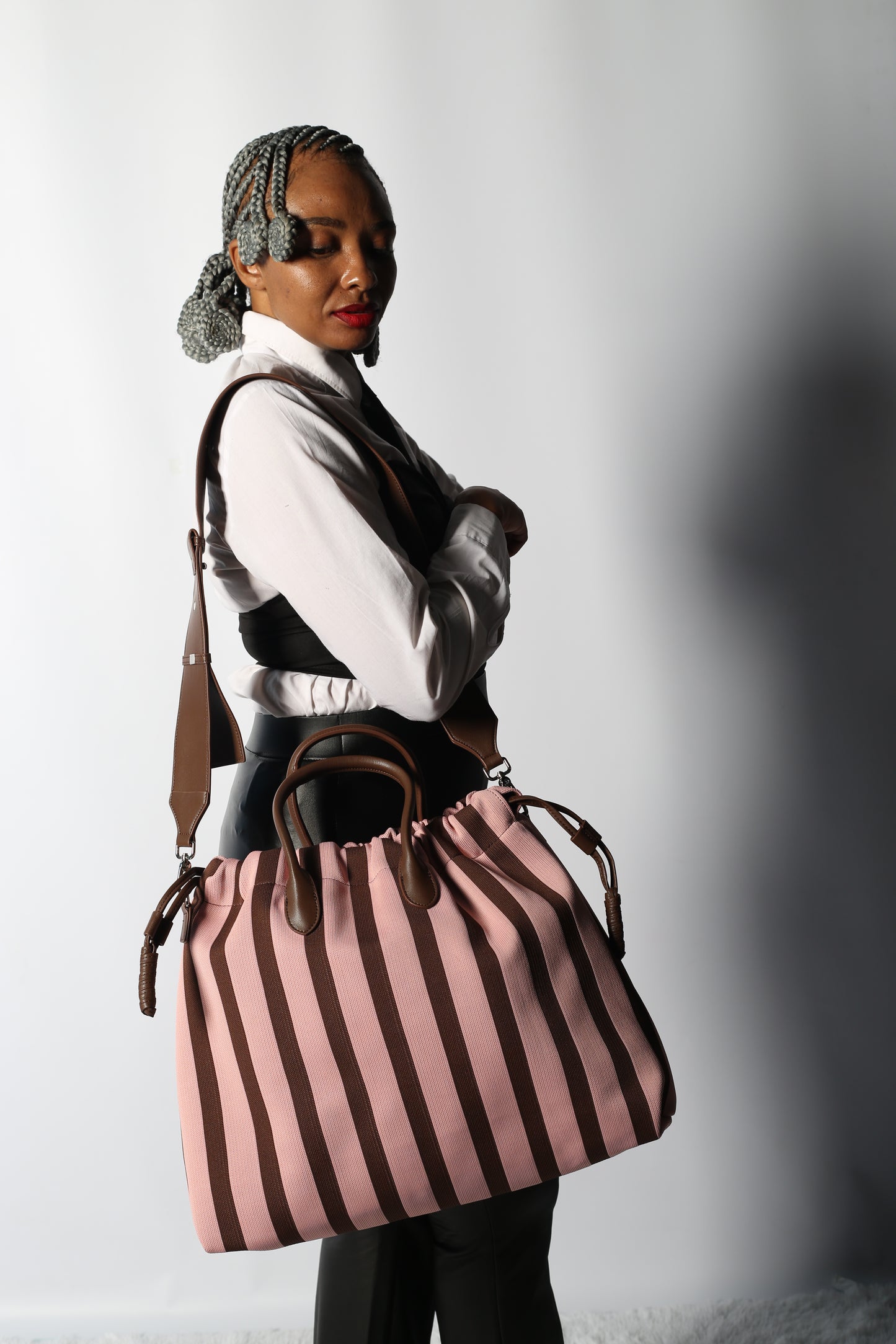 *Siba Collections SC Stripe Cinch Tote